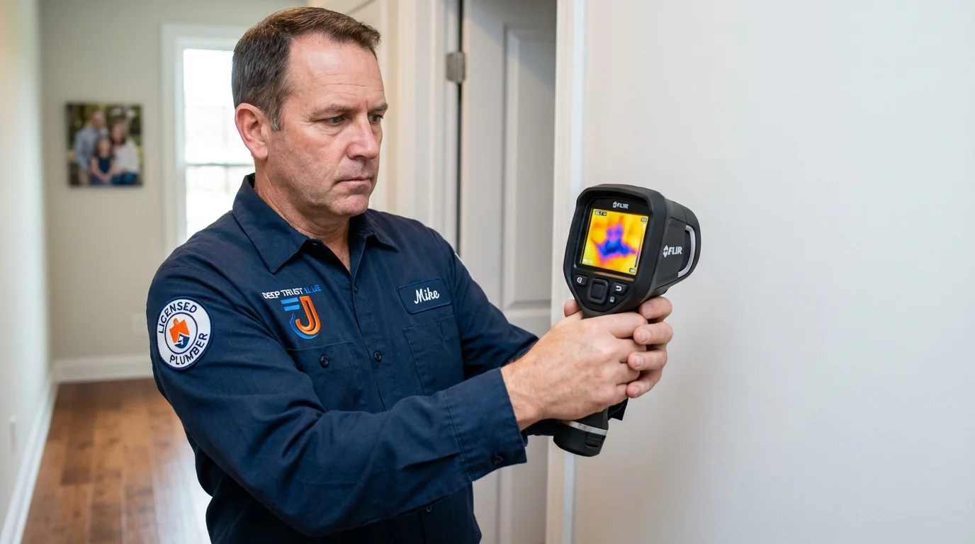 Thermal imaging leak detection by Johns Plumbing LLC in Ceredo